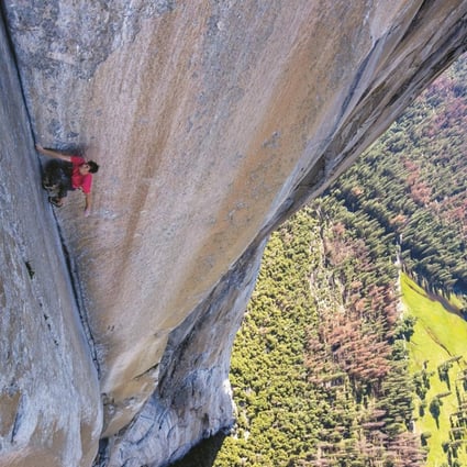 Alex Honnold climbs the 900-metre rock wall of El Capitan in California’s Yosemite National Park. Photo: National Geographic/Jimmy Chin