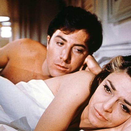 A scene from The Graduate, starring Dustin Hoffman and Anne Bancroft. Among the words recently added to the Oxford Dictionary is Mrs Robinson, the name of Bancroft’s character. Photo: Alamy