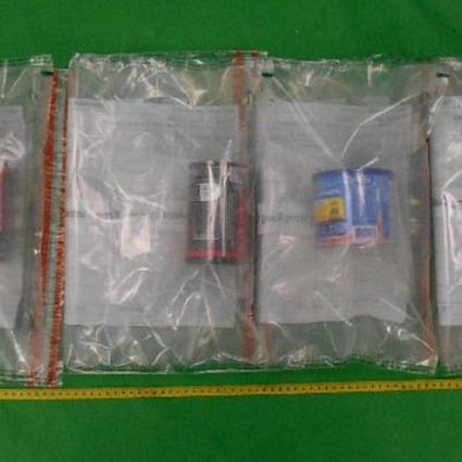 On Monday customs officers found about HK$2.5 million worth of suspected cocaine in a parcel arriving from Brazil. Photo: Customs and Excise Department