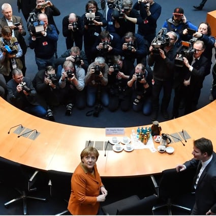 German Chancellor Angela Merkel arriving at the Bundestag in Berlin. Photo: EPA