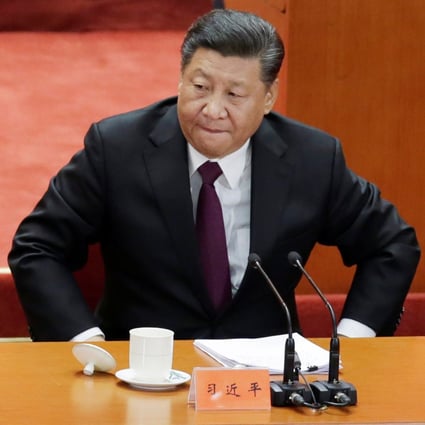 President Xi Jinping prepares to leave at the end of the event in Beijing marking the 40th anniversary of China’s reform and opening up. Photo: Reuters