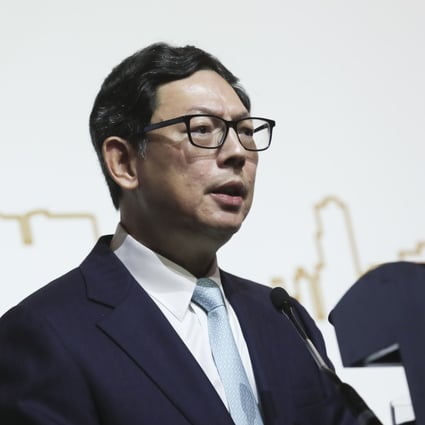 Norman Chan Tak-lam, chief executive of the Hong Kong Monetary Authority (HKMA), speaking at the Treasury Markets Summit 2018 in Central on September 21, 2018. Photo: Jonathan Wong