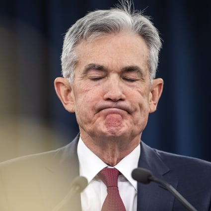 Federal Reserve chairman Jerome Powell announces the Fed’s decision to raise interest rates by a quarter of a percentage point at a news conference on Wednesday. Powell said the policy rate was now at ‘the lower end of neutral’, implying that it could peak soon, and the path of future rises is likely to be even more gradual. Photo: EPA-EFE