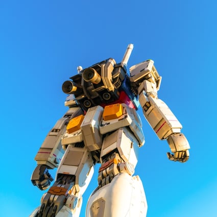 An 18-metre Gundam robot in Tokyo. The Gundam robot model series helped build Bandai into Japan’s top toy company. Photo: Alamy