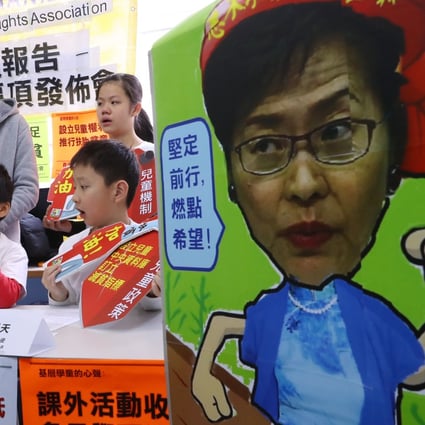 The Children’s Rights Association gave Carrie Lam a bad score. Photo: Edmond So