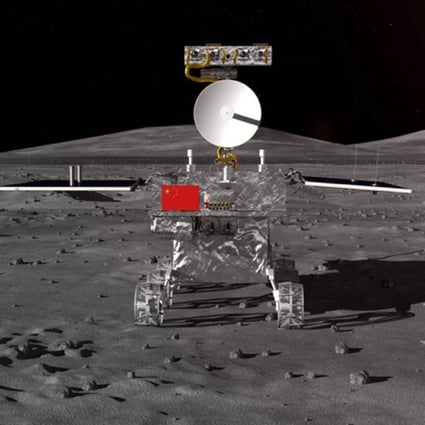 A computer-generated impression of Chang’e 4, which closed in on the moon’s far side on Sunday. Photo: Weibo