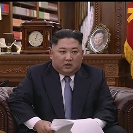 North Korean leader Kim Jong-un delivers a speech in North Korea. Photo: AP