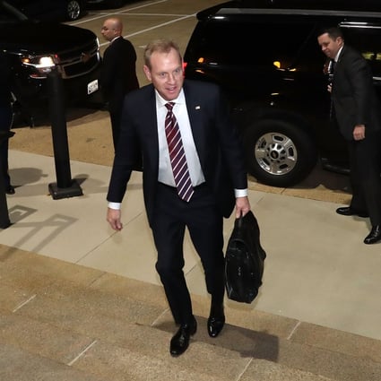Acting US Defence Secretary Patrick Shanahan arrives at the Pentagon for his first day of work in his new role on Wednesday in Arlington, Virginia. Photo: AFP