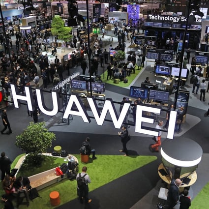 General view of the Huawei booth at the CeBIT computer fair in Hanover, northern Germany, 12 June 2018. EPA-EFE/FOCKE STRANGMANN