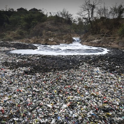 The clogged Citarum river, West Java, Indonesia. Pictures: James Wendlinger