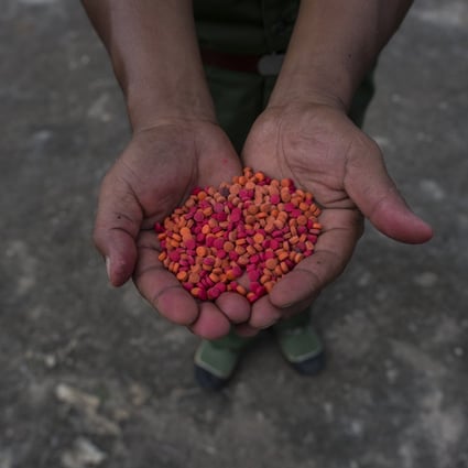 Meth pills in Myanmar are known as ‘ya ba’ or madness medicine. Photo: AFP