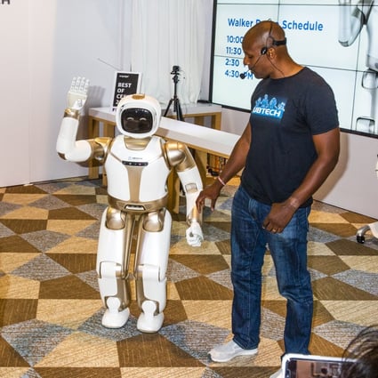 An UBTech Robotics Inc. Walker robot is demonstrated at the 2019 Consumer Electronics Show (CES) in Las Vegas. Photo: Bloomberg