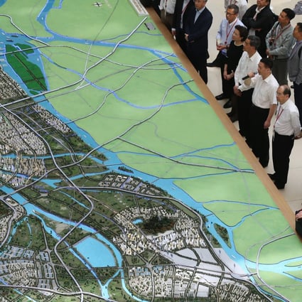 A Hong Kong delegation visits a development exhibition in Guangzhou. Photo: Dickson Lee