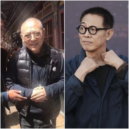 Jet Li, who looked frail in a visit to Chengdu in summer 2017, appeared in much better health during an appearance at Jack Ma’s 2019 Rural Teacher awards in Sanya. Photos: Twitter/Imaginechina