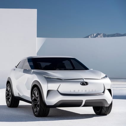 The electric Infiniti QX Inspiration concept SUV unveiled at the 2019 Detroit auto show on Monday is designed to give the public a sneak peek at the future of Infiniti crossover SUV styling. Photo: Infiniti