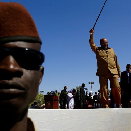 Sudan's President Omar al-Bashir waves to supporters during a rally in Khartoum, Sudan. Photo: Reuters