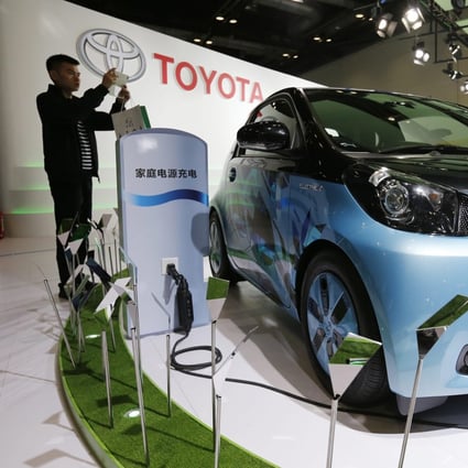 Toyota Motor’s FT-EV III electric car on display during the Beijing New-Energy Automobile Industry Exhibition on 21 October 2015. Photo: EPA