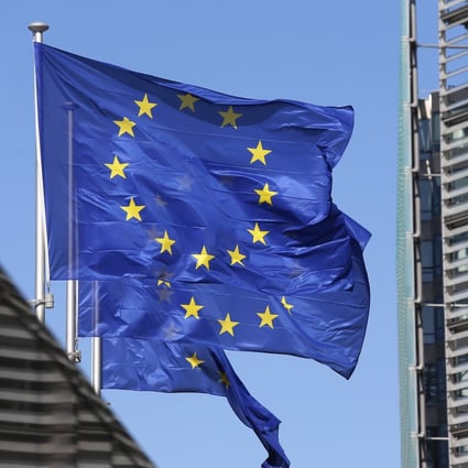 European Union flags in Brussels. Photo: EPA