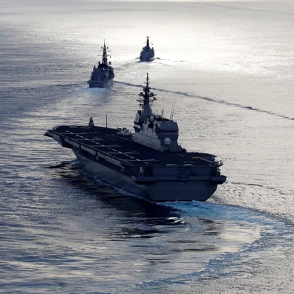 The Japanese helicopter carrier Kaga. Photo: Reuters