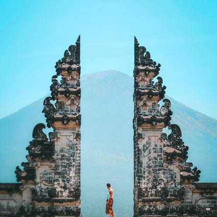 The best place to view Mount Agung is from the top of Pura Lempuyang. Photo: Instagram @christian_wanderlust