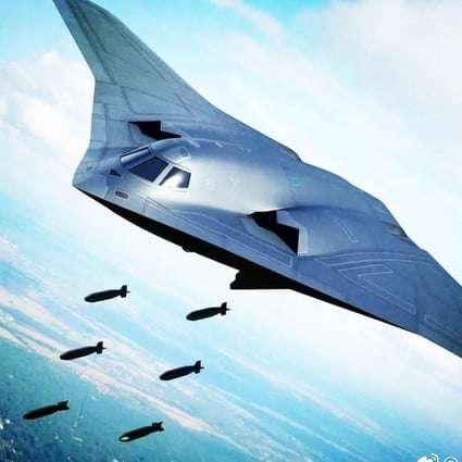 An artist’s impression of how China’s new long-distance stealth bomber, the Xian H-20, might look. Photo: Weibo