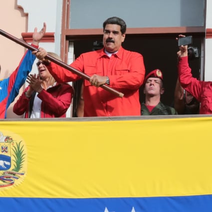 Venezuelan President Nicolas Maduro takes part in a rally in support of his government, at the Miraflores Palace, in Caracas, Venezuela, on Wednesday. Photo: Xinhua