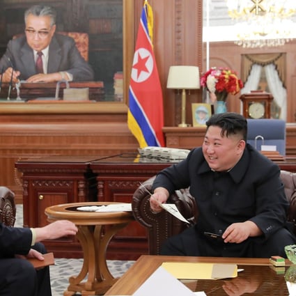 North Korean leader Kim Jong-un (right) meets with Kim Yong-chol, the head of a delegation that visited Washington last week to lay the groundwork for a second leaders’ summit with US President Donald Trump. Photo: KCNA via Reuters