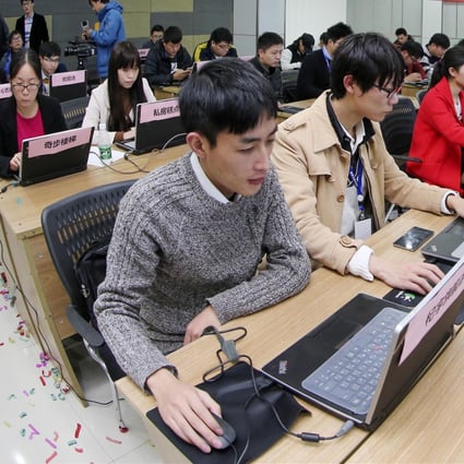 Staff members of an e-commerce company handle orders at an industrial park in Taizhou City, east China's Jiangsu Province. The days of job hopping and easily getting higher pay offers in China’s tech industry look to be over. Photo: Xinhua
