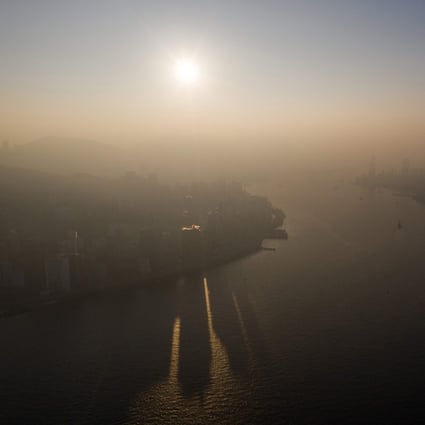 A blanket of haze covers Hong Kong on December 26 last year. Photo: AFP