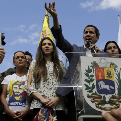 Venezuela's self-declared interim leader Juan Guaido speaks to supporters in Caracas on January 26. Photo: AP