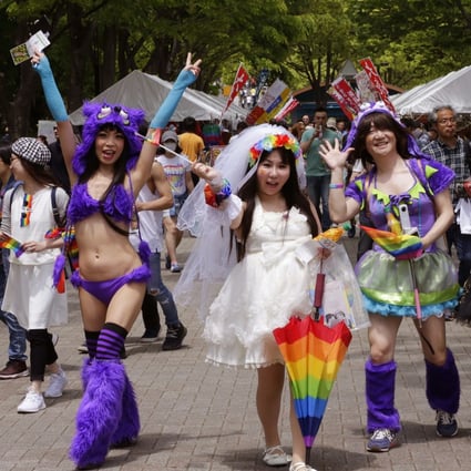 Revellers at the 2017 Tokyo Rainbow Pride parade in Tokyo’s Shibuya district. Photo: AP
