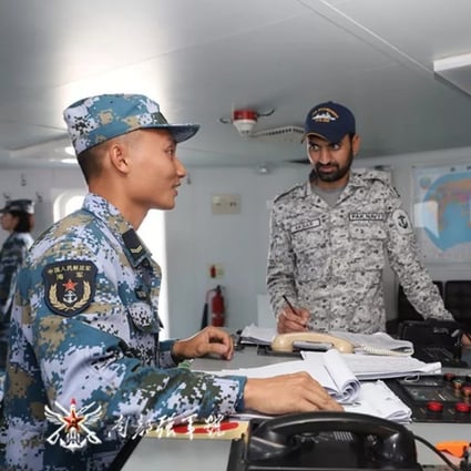 China and Pakistan naval personnel during the Aman-19 multinational naval exercise, involving 46 countries, which was hosted by Pakistan from February 8 to 12. Photo: QQ