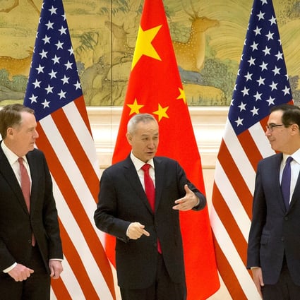 US trade representative Robert Lighthizer (left), Chinese Vice-Premier Liu He and US Treasury Secretary Steven Mnuchin met in Beijing this week. Photo: Reuters