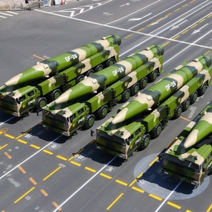 China’s intermediate-range DF-26 missiles are part of the country’s land-based weapons systems. Photo: Xinhua