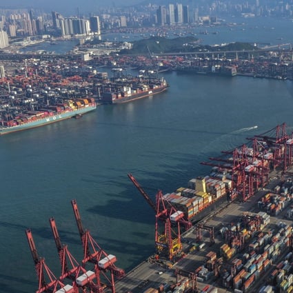 Container terminals in the Tsing Yi area. Photo: Martin Chan