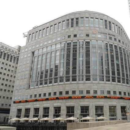 HNA is considering selling 30 South Colonnade, Canary Wharf in London – also known as Thomson Reuters and pictured in 2012 – after buying it four years ago. Photo: Handout