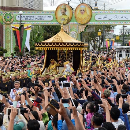 Brunei’s Sultan Hassanal Bolkiah marks his golden jubilee. Photo: AFP