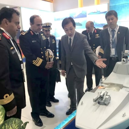 CSIC promoted its unmanned 20-tonne Aegis-class destroyer at a regional defence show in Abu Dhabi last week. Photo: QQ