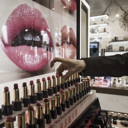 An Estée Lauder shop in Shanghai. The US company recorded double-digit growth in all product categories in China, led by growth in make-up. Photo: Bloomberg