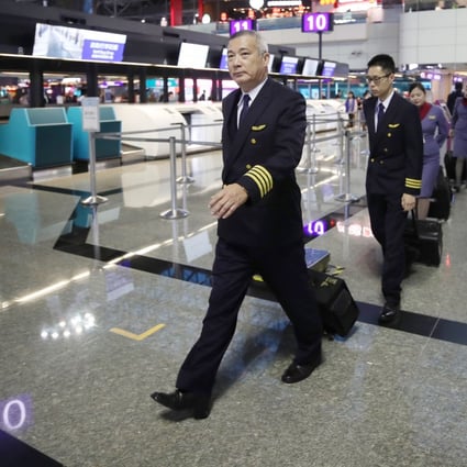 China Airlines pilots at the Taoyuan International Airport in Taipei. Photo: CNA