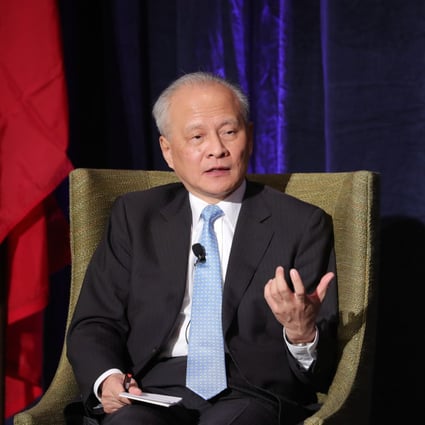 Cui Tiankai, China’s ambassador to the US, says different time frames will be required for different issues. Photo: Xinhua