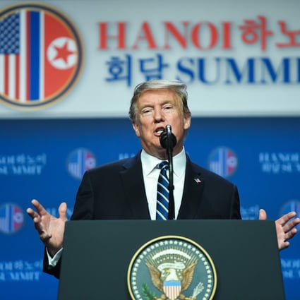 US President Donald Trump speaks during a press conference following the second US-North Korea summit in Hanoi on February 28, 2019. - The nuclear summit ended without an agreement.Photo: AFP