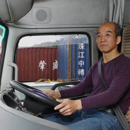 Kwok Yip-biu has been a container truck driver for 37 years. He said he has never seen business so slow as it has been since the US-China trade war started. Photo: Edmond So