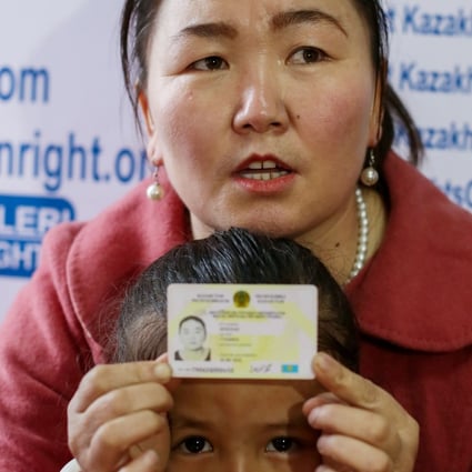 Gulzira Auelkhan spent nearly two years in “re-education” and work in China and is back in Kazakhstan with her five-year-old daughter. Photo: AFP