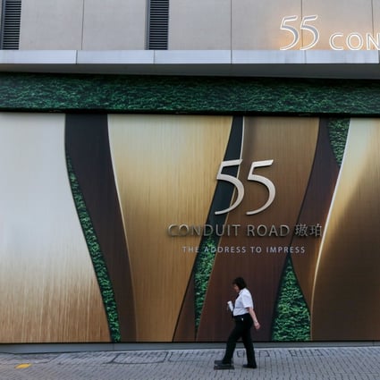 Chinese Estates Holdings, developer of No. 55 Conduit Road, sold a single flat in 2018 at the luxury residential project, crimping its sales and profit. Photo: SCMP/Sam Tsang as of 27 October 2016.