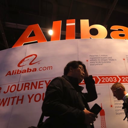 Attendees walk by Alibaba Group Holding’s booth during CES 2019 at the Las Vegas Convention Centre in January. Photo: Agence France-Presse