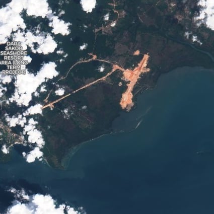 A satellite image of the suspiciously long runway at the airport in Koh Kong. Photo: Handout