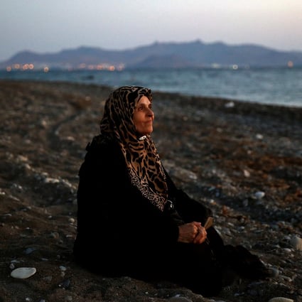 A blind Palestinian refugee rests on a beach on the Greek island of Kos. Women account for 55 per cent of the world’s blind, and 90 per cent of blind women live in poverty. Photo: Reuters