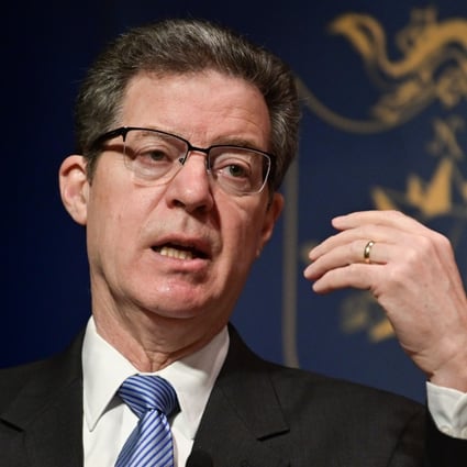 US Ambassador at Large for International Religious Freedom Sam Brownback speaks at the Foreign Correspondents' Club in Hong Kong. Photo: AFP