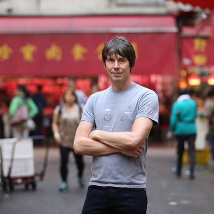 British physicist Brian Cox in Wan Chai, Hong Kong. He believes space travel will help save the human race. Photo: Roy Issa